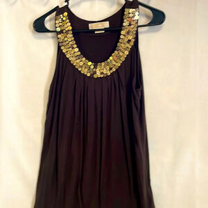 Micheal Kors Sleeveless Embellished Tank Top